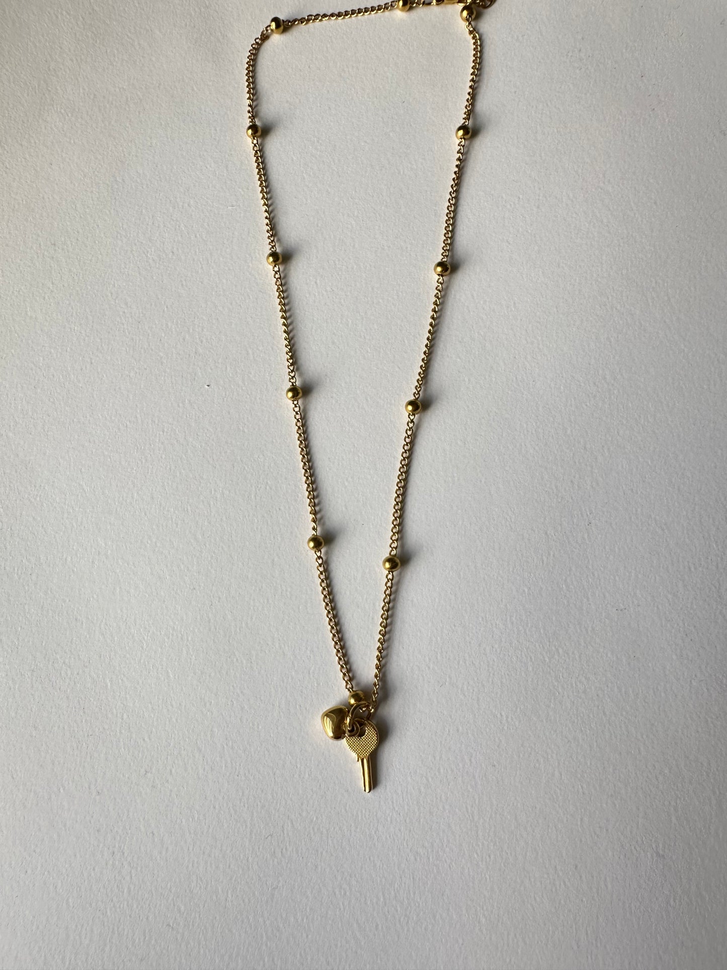 Love key necklace