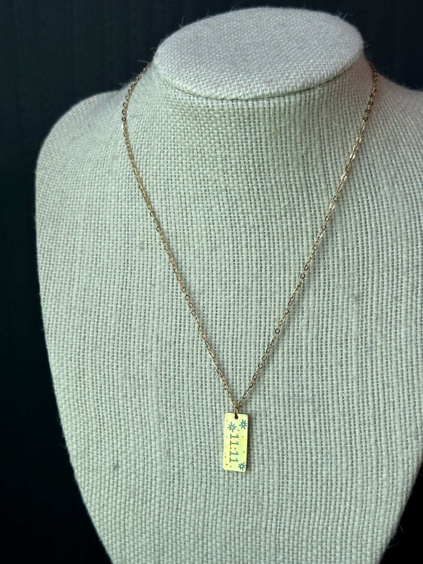 Small 11:11 necklace