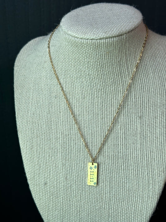 Small 11:11 necklace