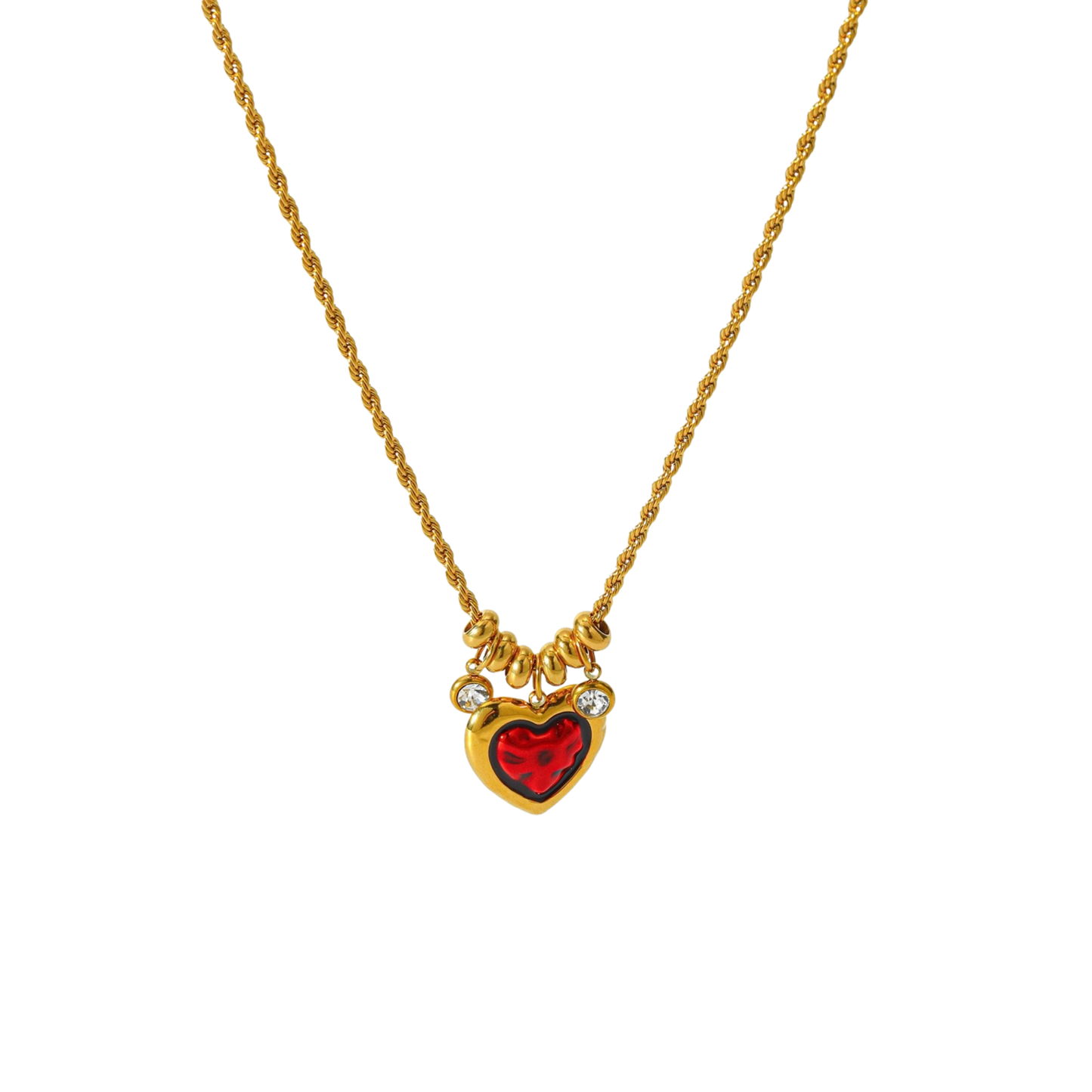 Corazón rojo necklace