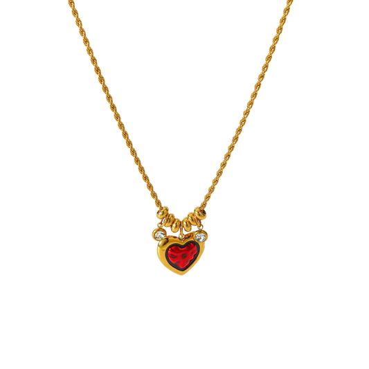 Corazón rojo necklace